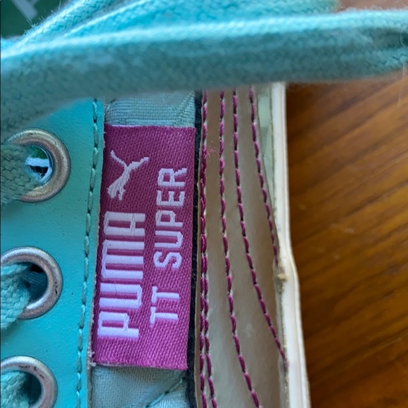 Vintage Puma TT Super. Size 7. Turquoise/Pink/Silver - Picture 11 of 11